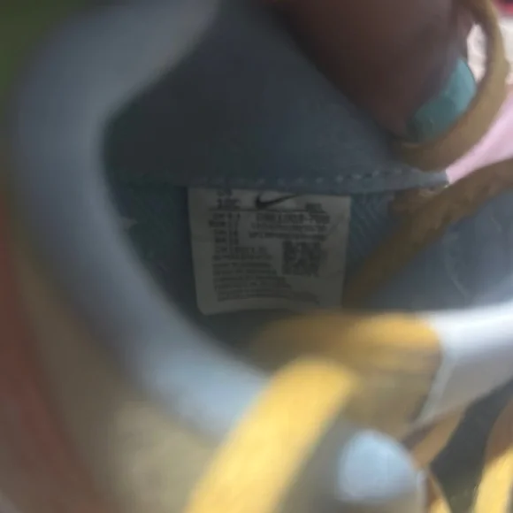 Nike Yellow and Blue Retro Sneakers - Picture 6 of 6